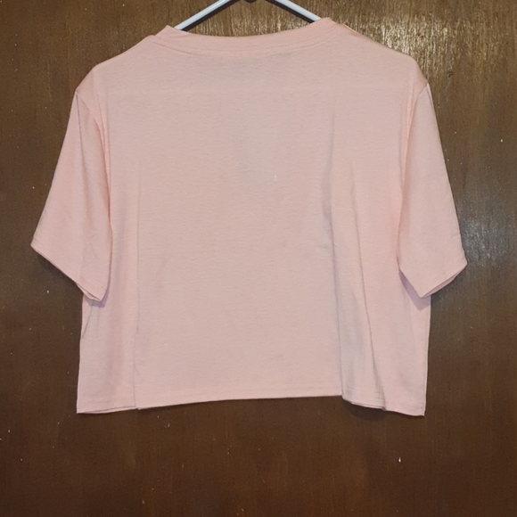 Romwe pink Michigan crop top - Picture 5 of 6